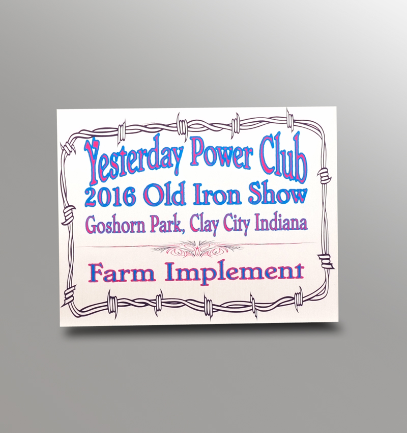 Farm Implement Plaque